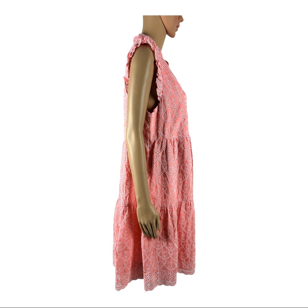 Lilly Pulitzer Womens Large Dress Briela Floral Arch Eyelet Peach NWT $238 - Picture 5 of 13